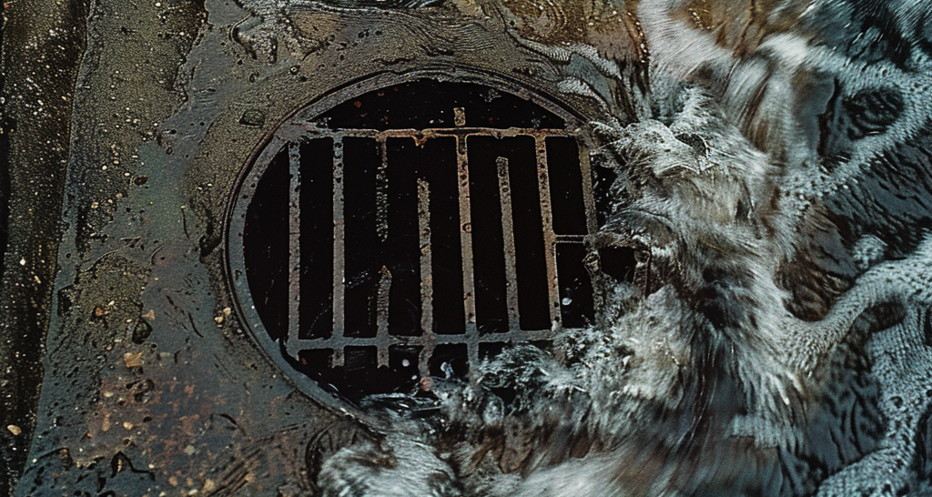 Image of a storm drain water runoff.