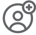 person and plus sign icon