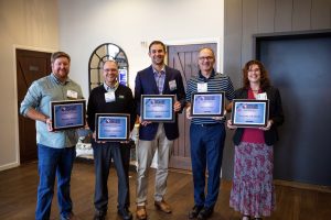 Nick Khuri, Continuous Improvement Manager at Aquaphoenix accepting the MANTEC award