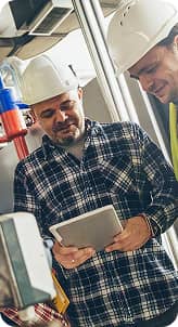 two water treatment professionals