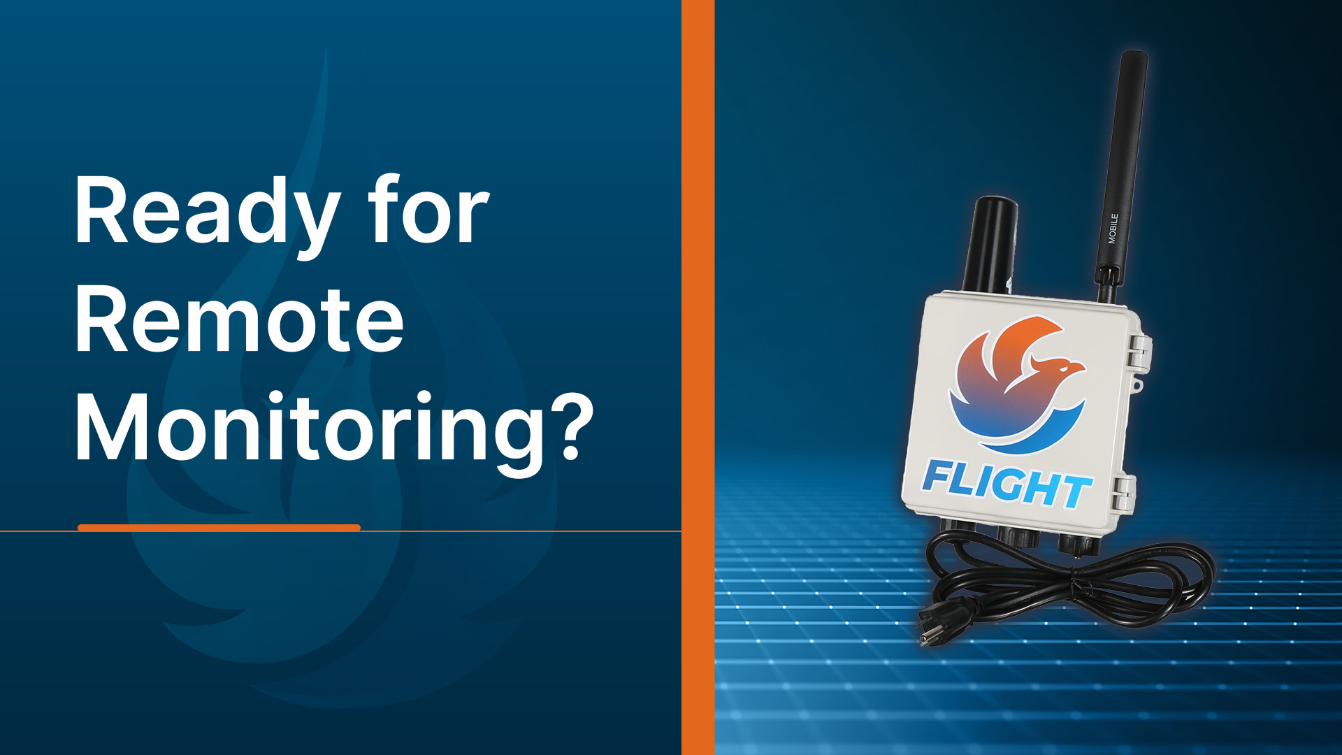 remote equipment monitoring with flight